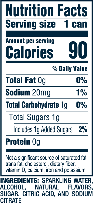 Nutrition Information for Orange cream pop 12oz