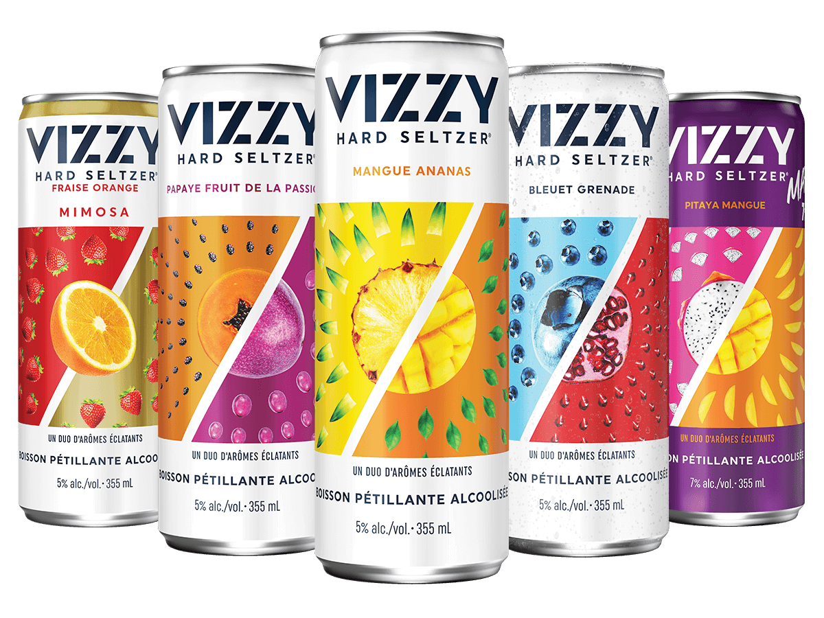Vizzy flavor cans